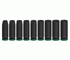 PRO Impact Socket Set, 1/2", profundo, 9 unidades