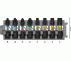 Set de puntas de atornillar PRO Impact, PH1; PH2; PZ1; PZ2; T15; T20; T25; T30, 25 mm, 8 unidades