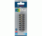 Set de puntas de atornillar PRO Impact, PH1; PH2; PZ1; PZ2; T15; T20; T25; T30, 25 mm, 8 unidades