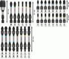 Set de puntas de atornillar PRO Impact, expositor, 6 x 31 uds.