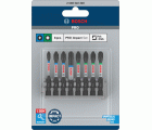 Set de puntas de atornillar PRO Impact, PH1; PH2 (x2); PH3; PZ1; PZ2 (x2); PZ3, 55 mm, 8 uds.