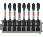 Set de puntas de atornillar PRO Impact, PH1; PH2 (x2); PH3; PZ1; PZ2 (x2); PZ3, 55 mm, 8 uds.
