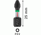 Broca PRO Pozidriv Impact, PZ2, 25 mm, 2 uds.
