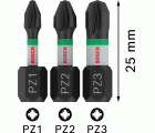 Punta PRO PZ Impact, PZ1 x 25, PZ2 x 25, PZ3 x 25 mm, 3 uds.