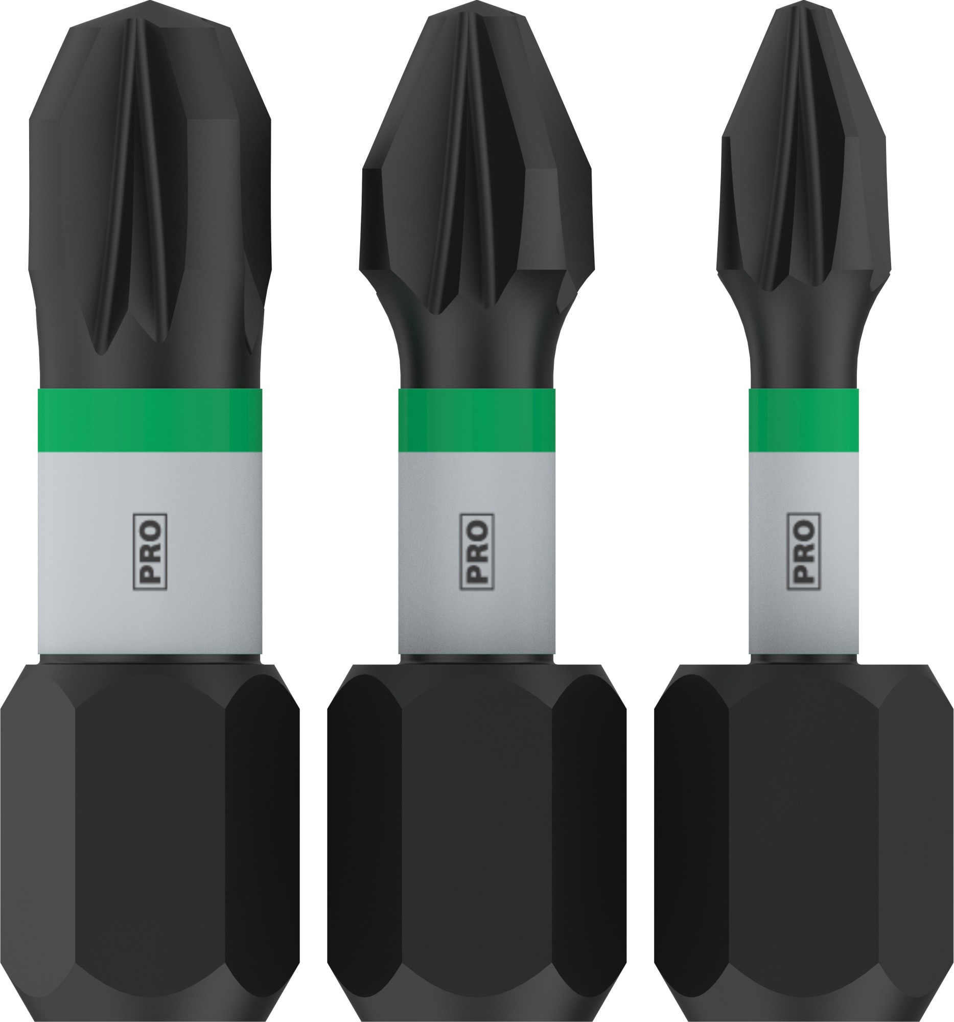 Punta PRO PZ Impact, PZ1 x 25, PZ2 x 25, PZ3 x 25 mm, 3 uds.