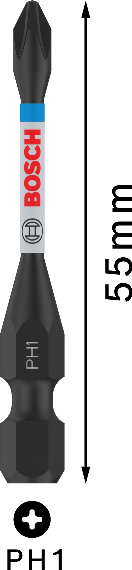 Broca PRO Phillips Impact, PH1, 55 mm, 2 uds.