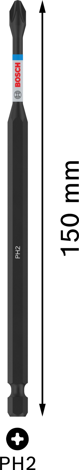 Punta PRO Phillips Impact, PH2, 150 mm