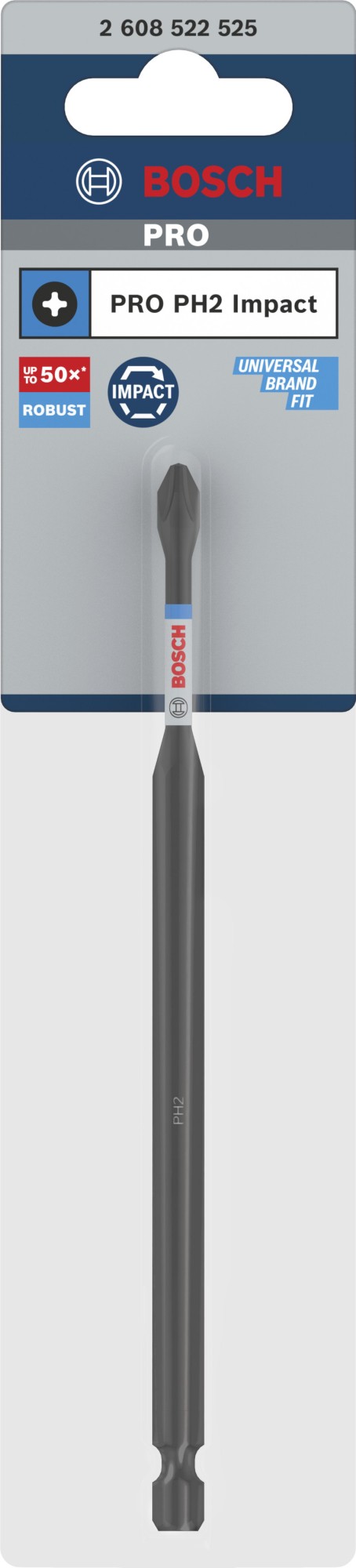 Punta PRO Phillips Impact, PH2, 150 mm