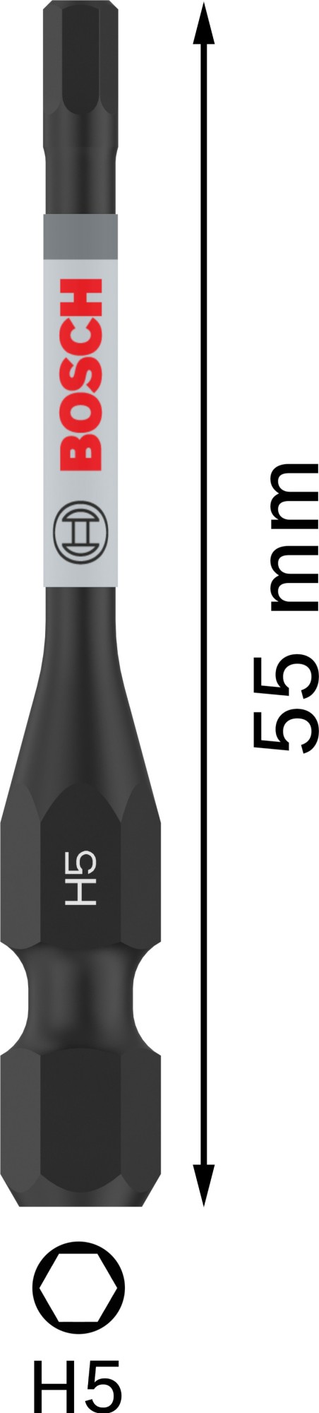 Punta PRO Hex Impact, H5, 55 mm, 2 uds.