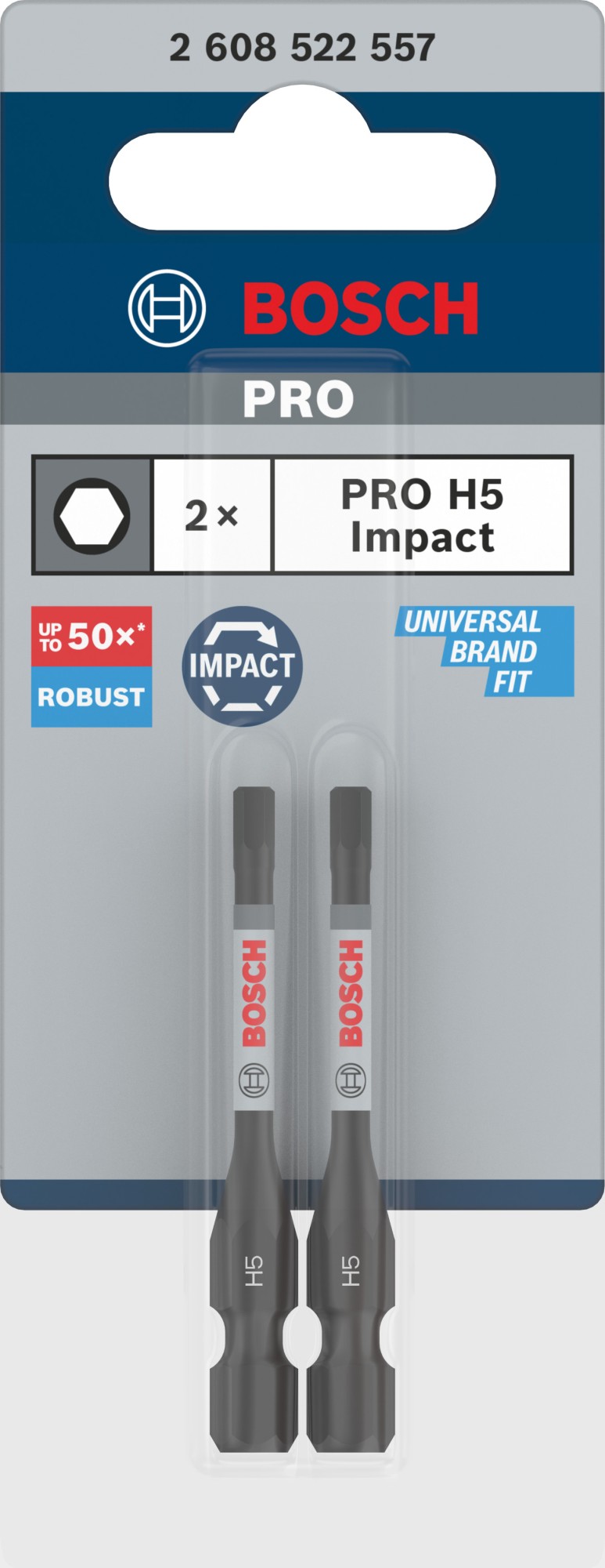 Punta PRO Hex Impact, H5, 55 mm, 2 uds.