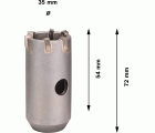 PRO SDS plus-5 Core Cutter, 35 x 50 x 72 mm