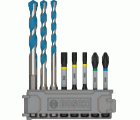 PRO Impact Set con broca Multi Construction e índice Pick and Click, PH2 x 50 mm, PZ2 x 50 mm, T20 x 50 mm, T25 x 50 mm, T30 x 50 mm, MC 5/6/8 x 50 mm, 8 unidad