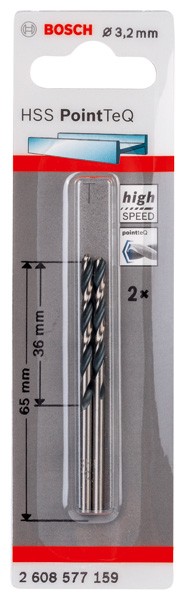 Broca helicoidal HSS PointTeQ 3,2 mm