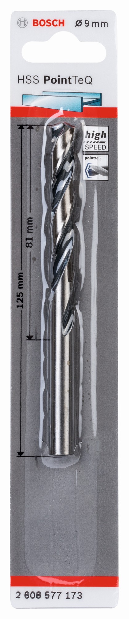 Broca helicoidal HSS PointTeQ 9,0 mm