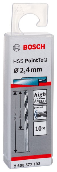 Broca helicoidal HSS PointTeQ 2,4 mm