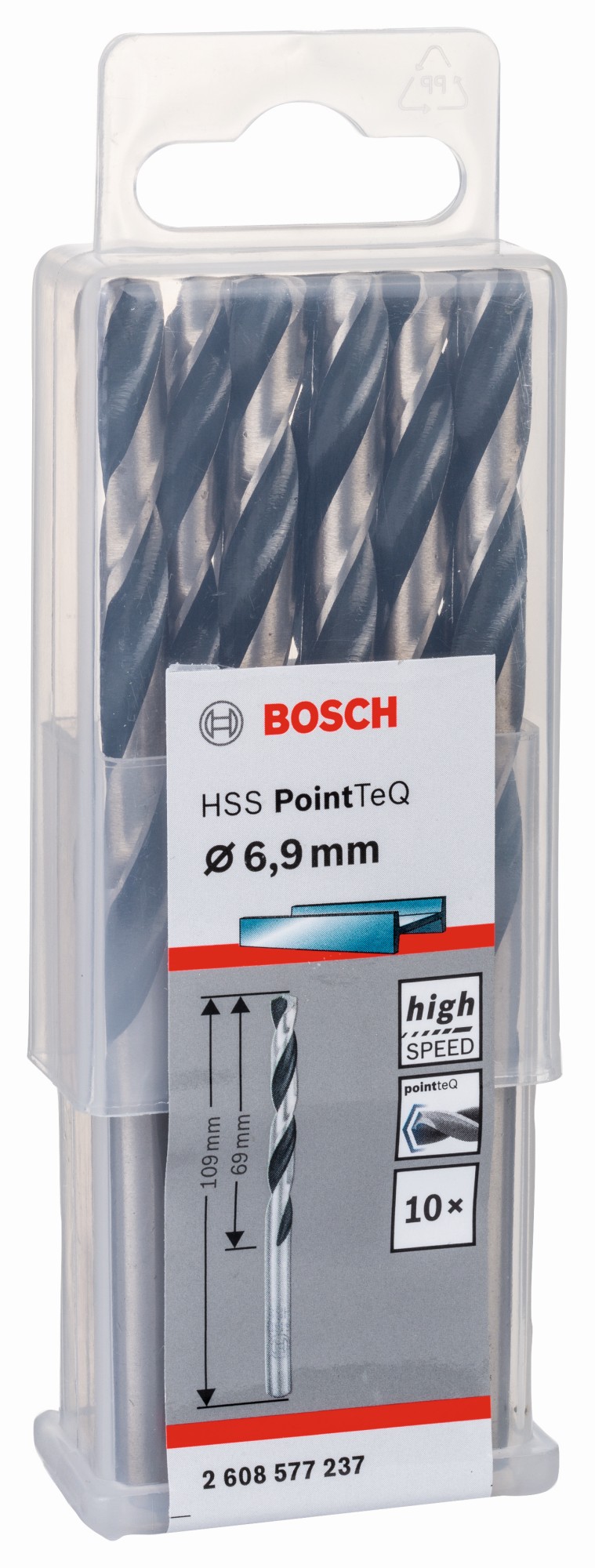 Broca helicoidal HSS PointTeQ 6,9 mm