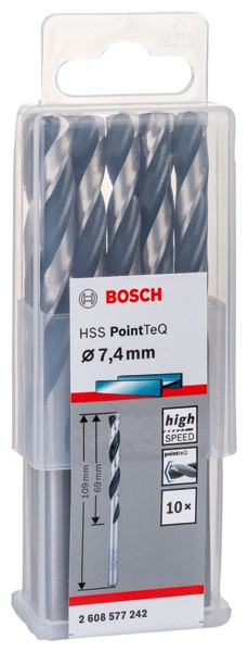 Broca helicoidal HSS PointTeQ 7,4 mm