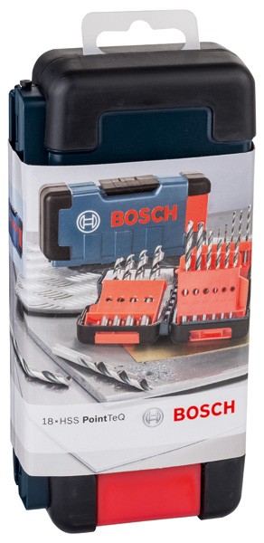 Set Tough Box de 18 brocas helicoidales HSS PointTeQ de 1 - 10 mm