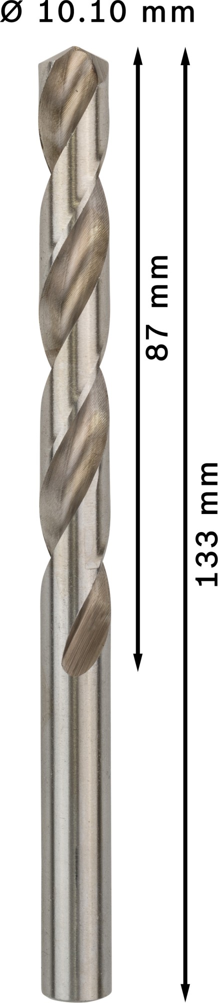 Broca helicoidal PRO Metal HSS-G, longitud estándar, 10,1 x 87 x 133 mm, 5 unidades