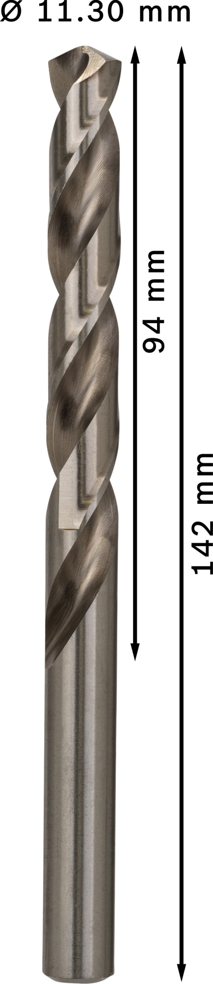 Broca helicoidal PRO Metal HSS-G, longitud estándar, 11,3 x 94 x 142 mm, 5 unidades