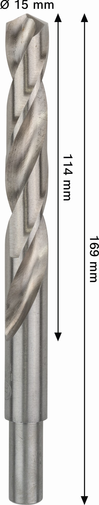 Broca helicoidal PRO Metal HSS-G, longitud estándar, 15 x 114 x 169 mm, 4 unidades