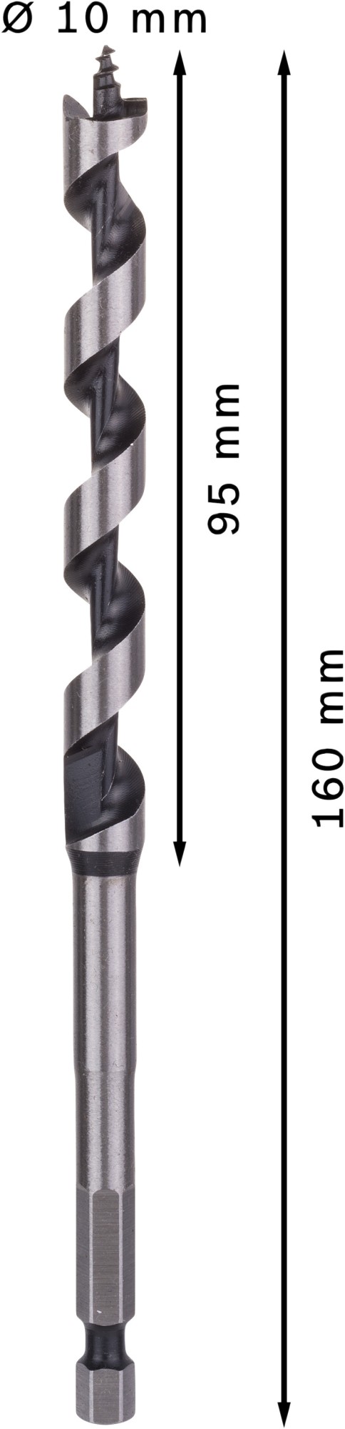 Broca salomónica PRO Wood, 10 x 95 x 160 mm