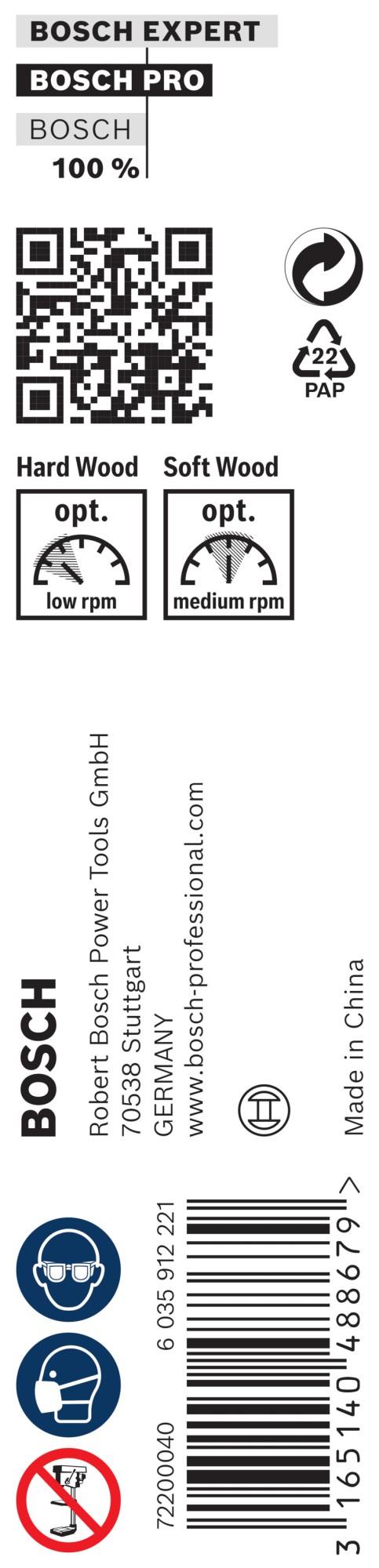 Broca salomónica PRO Wood, 10 x 95 x 160 mm