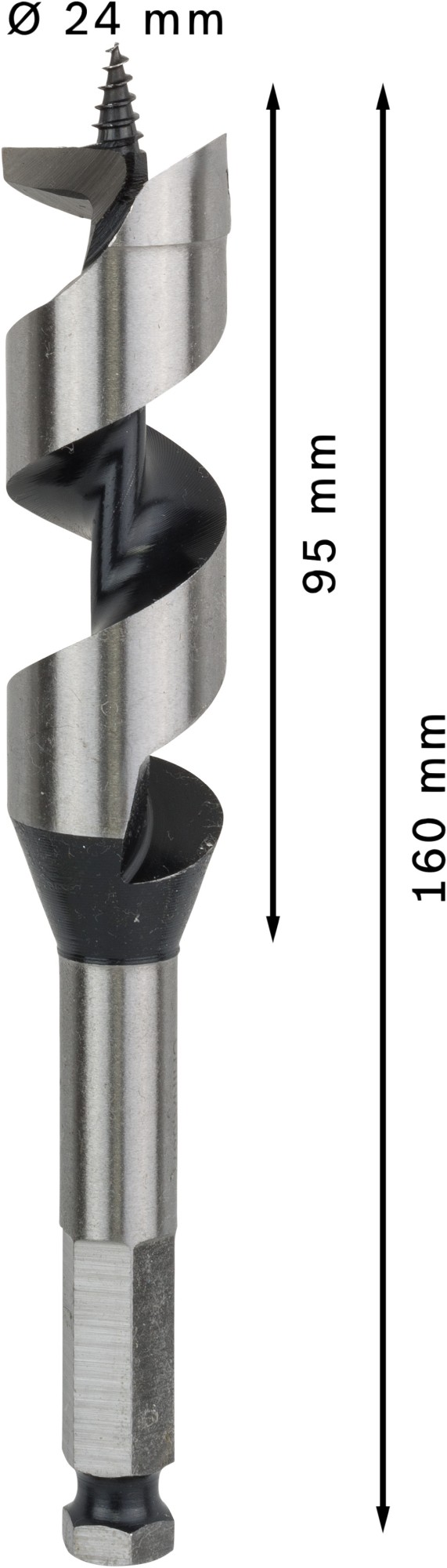 Broca salomónica PRO Wood, 24 x 95 x 160 mm