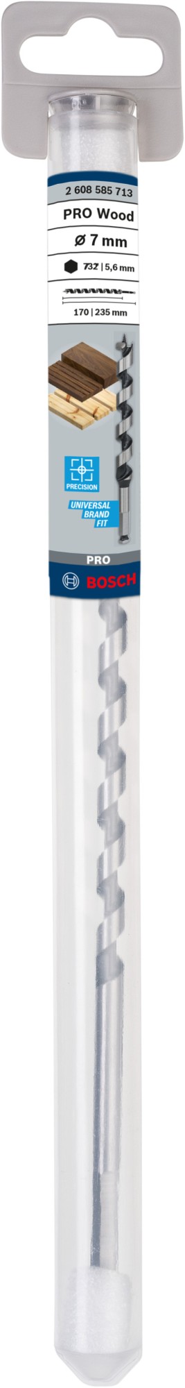 Broca salomónica PRO Wood, 7 x 170 x 235 mm