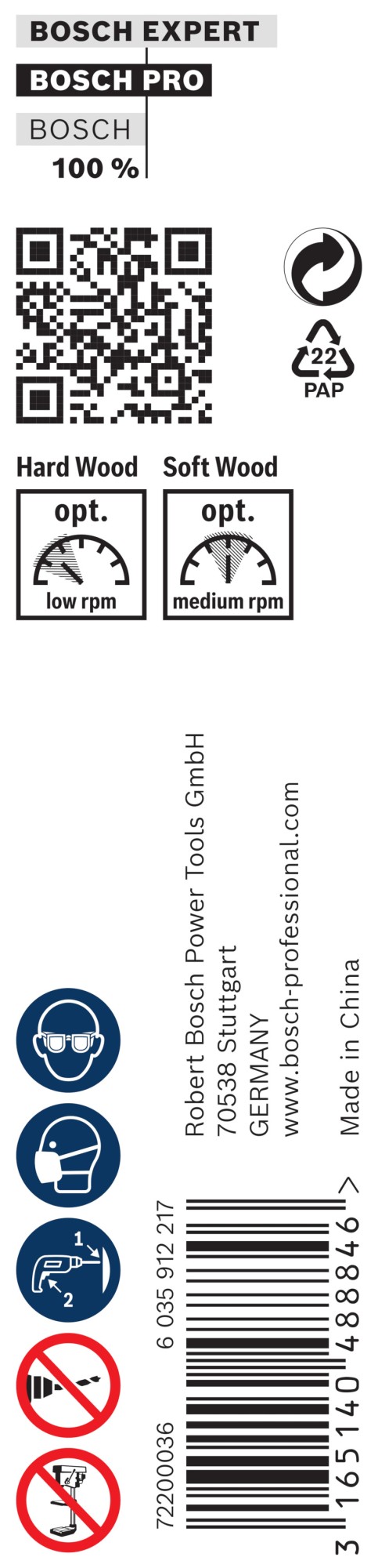 Broca salomónica PRO Wood, 7 x 385 x 450 mm
