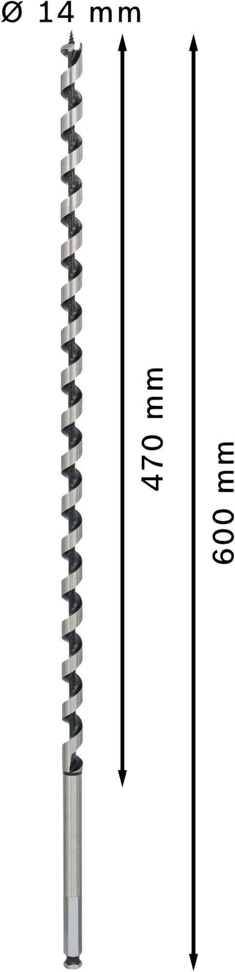 Broca salomónica PRO Wood, 14 x 470 x 600 mm