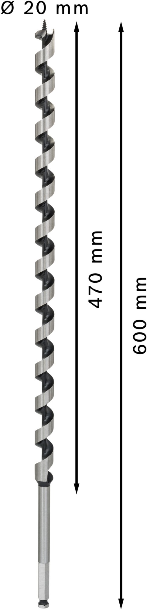 Broca salomónica PRO Wood, 20 x 470 x 600 mm