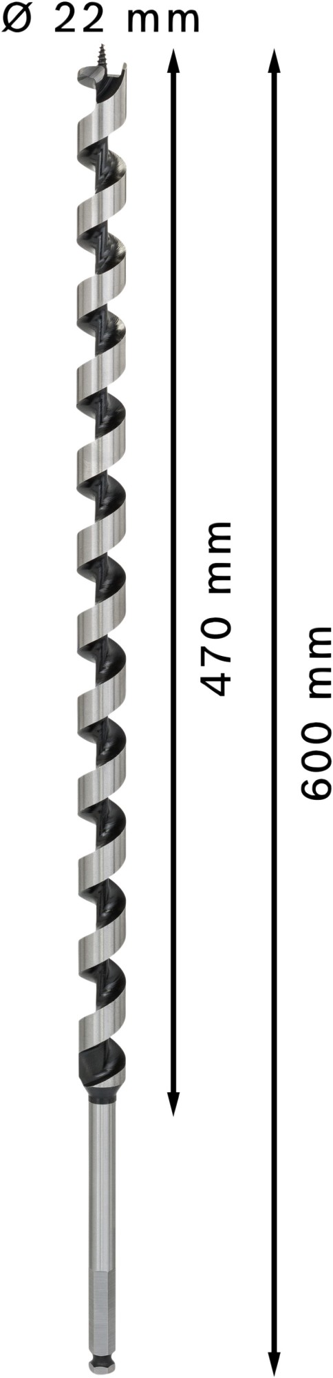 Broca salomónica PRO Wood, 22 x 470 x 600 mm