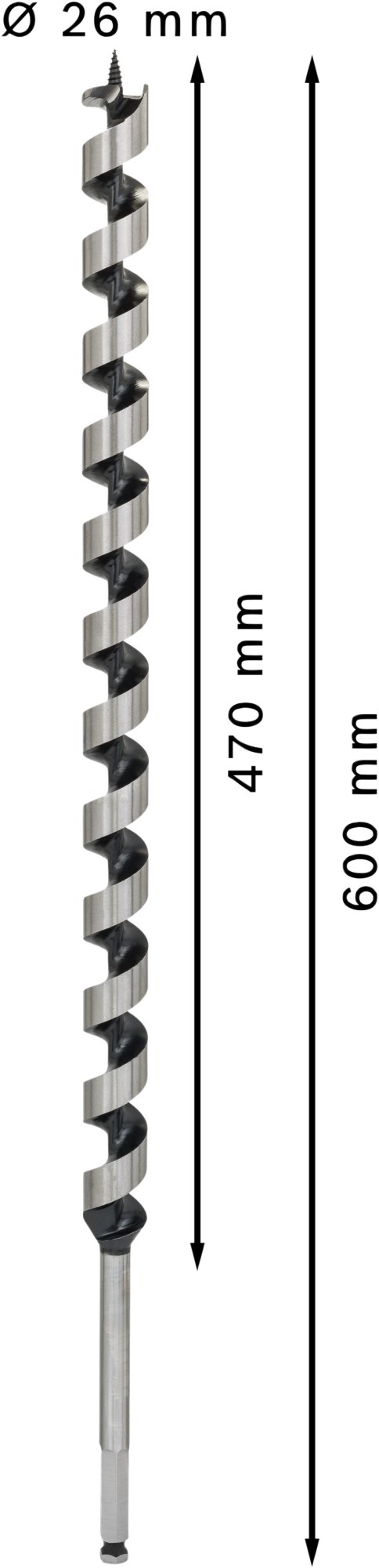 Broca salomónica PRO Wood, 26 x 470 x 600 mm