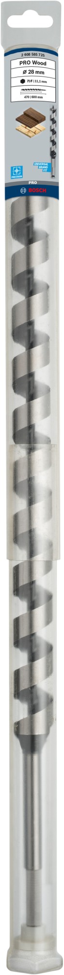 Broca salomónica PRO Wood, 28 x 470 x 600 mm