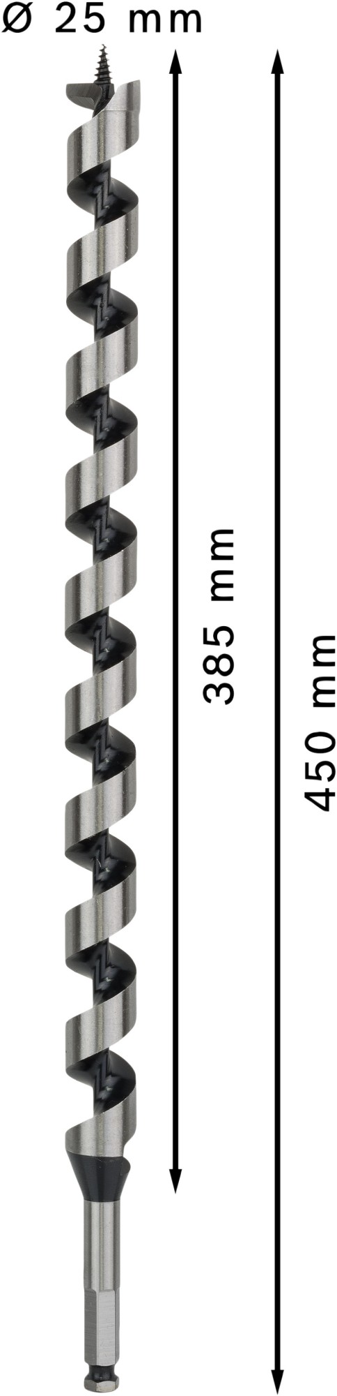 Broca salomónica PRO Wood, 25 x 385 x 450 mm