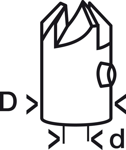 Avellanadores insertables para brocas helicoidales para madera