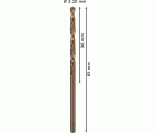 Broca helicoidal PRO Stainless Steel HSS-Co, 3,2 x 36 x 65 mm, 10 unidades