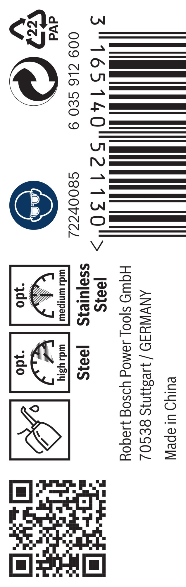 Broca helicoidal PRO Stainless Steel HSS-Co, 3,3 x 36 x 65 mm, 10 unidades