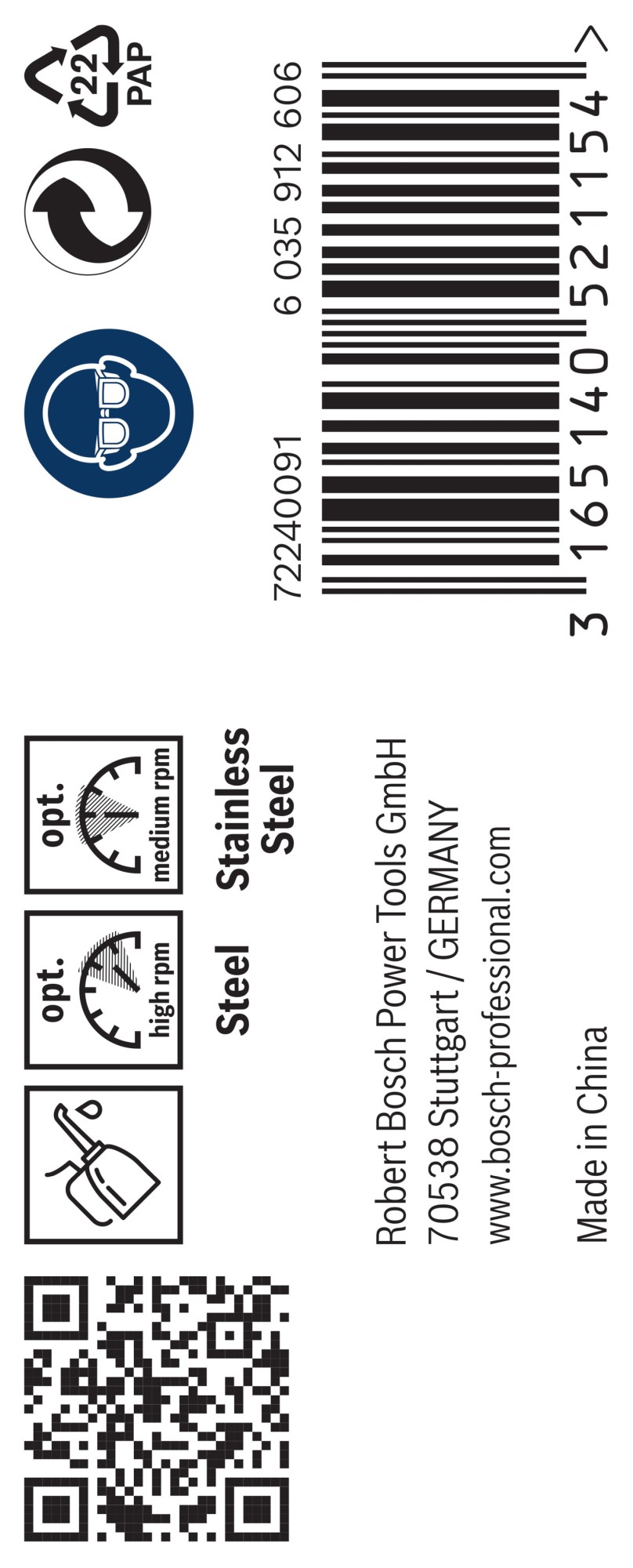 Broca helicoidal PRO Stainless Steel HSS-Co, 4 x 43 x 75 mm, 10 unidades