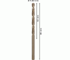 Broca helicoidal PRO Stainless Steel HSS-Co, 4,8 x 52 x 86 mm, 10 unidades