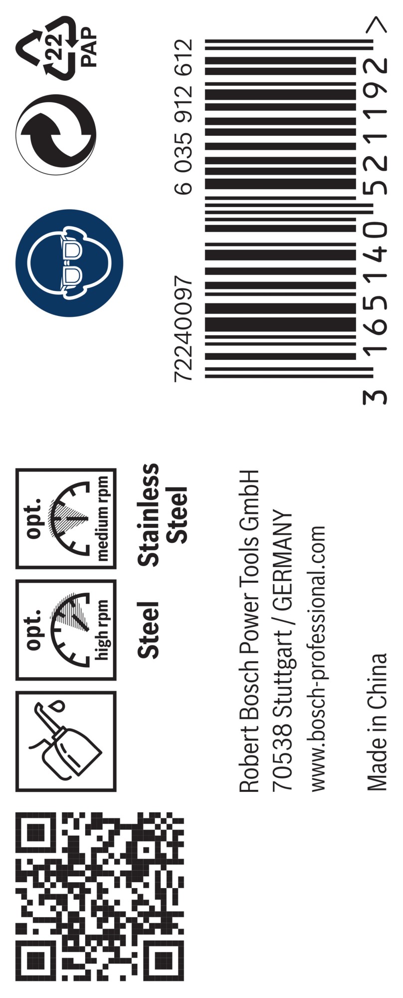 Broca helicoidal PRO Stainless Steel HSS-Co, 4,8 x 52 x 86 mm, 10 unidades