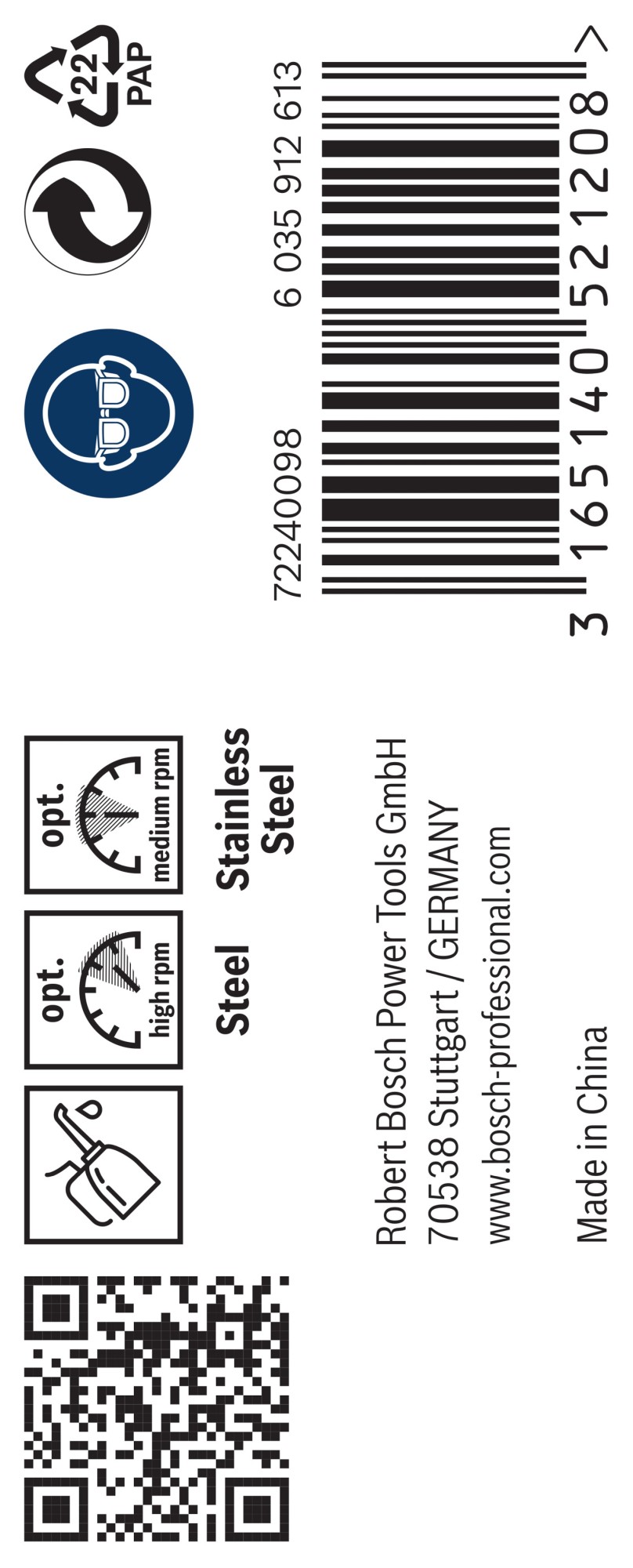 Broca helicoidal PRO Stainless Steel HSS-Co, 5 x 52 x 86 mm, 10 unidades