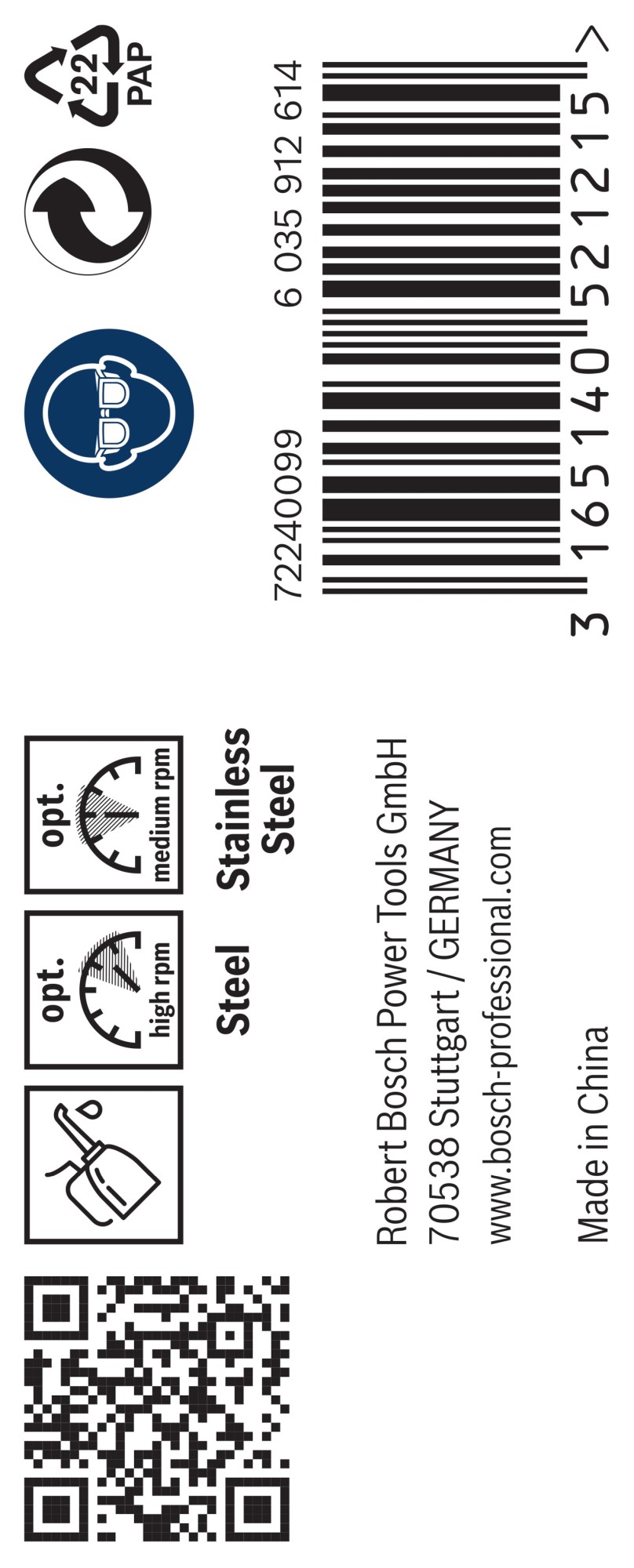 Broca helicoidal PRO Stainless Steel HSS-Co, 5,1 x 52 x 86 mm, 10 unidades