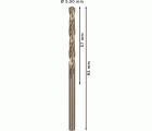 Broca helicoidal PRO Stainless Steel HSS-Co, 5,5 x 57 x 93 mm, 10 unidades