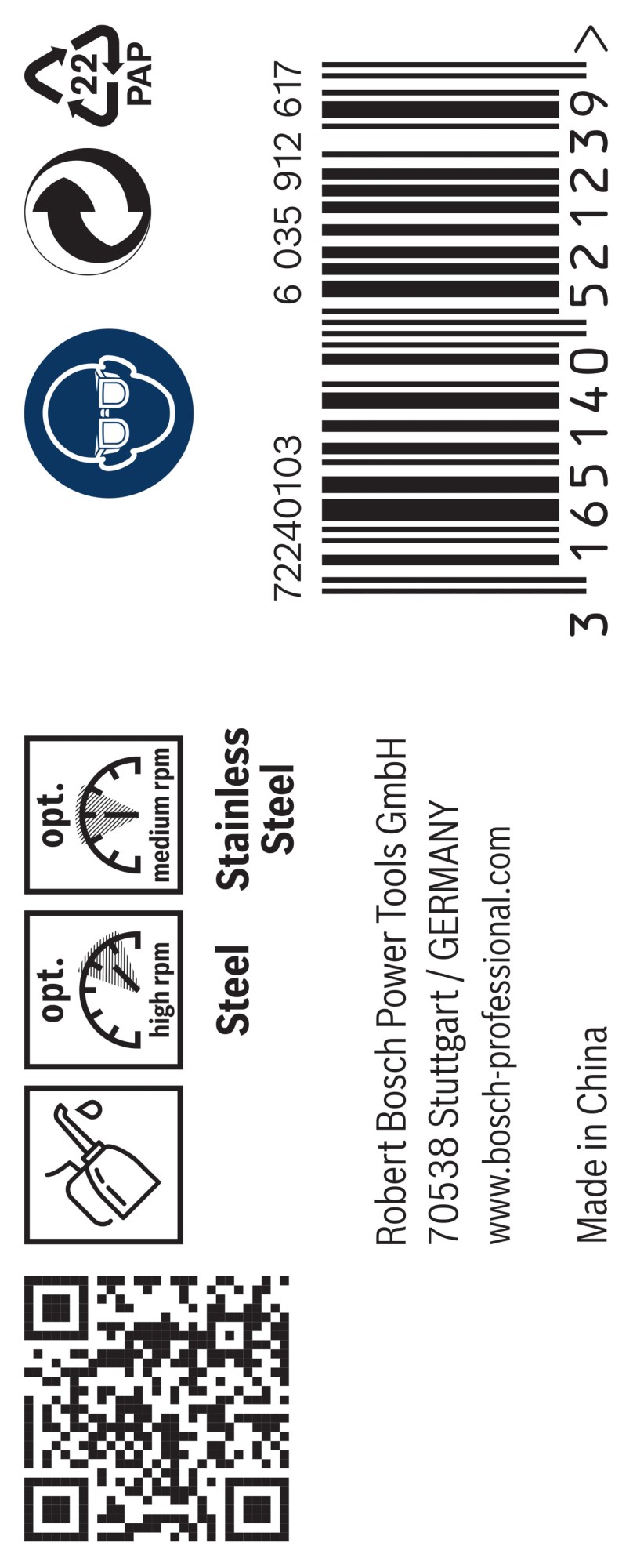 Broca helicoidal PRO Stainless Steel HSS-Co, 5,5 x 57 x 93 mm, 10 unidades