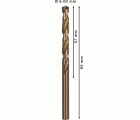 Broca helicoidal PRO Stainless Steel HSS-Co, 6 x 57 x 93 mm, 10 unidades