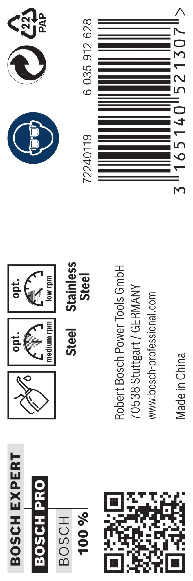Broca helicoidal PRO Stainless Steel HSS-Co, 8,5 x 75 x 117 mm, 5 unidades