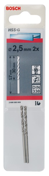 Broca para metal HSS-G, DIN 338