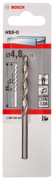 Broca para metal HSS-G, DIN 338
